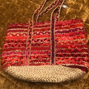 Large woven handbag